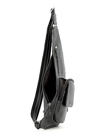 Bolsa monobretelle - cuero félin hexagona