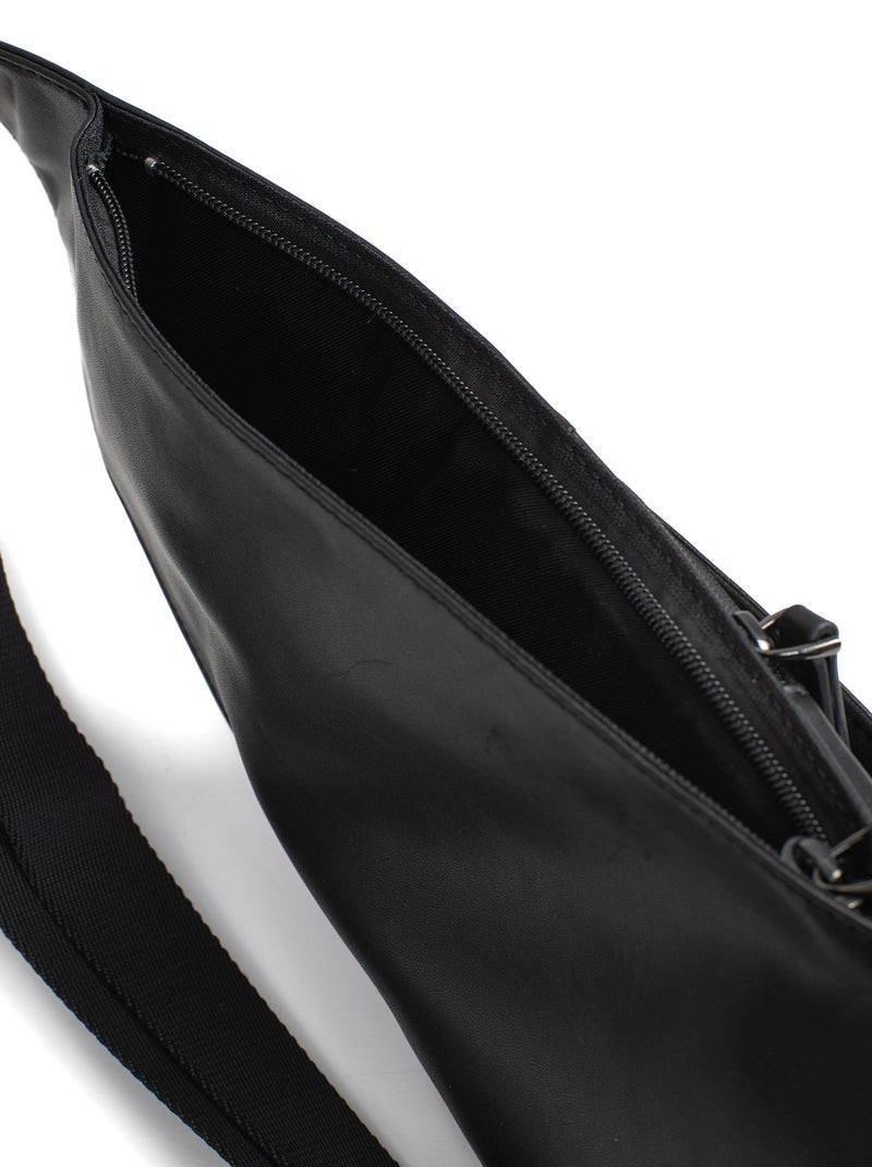 Bolsa monobretelle - cuero soft studio hexagona Negro - Kiabi