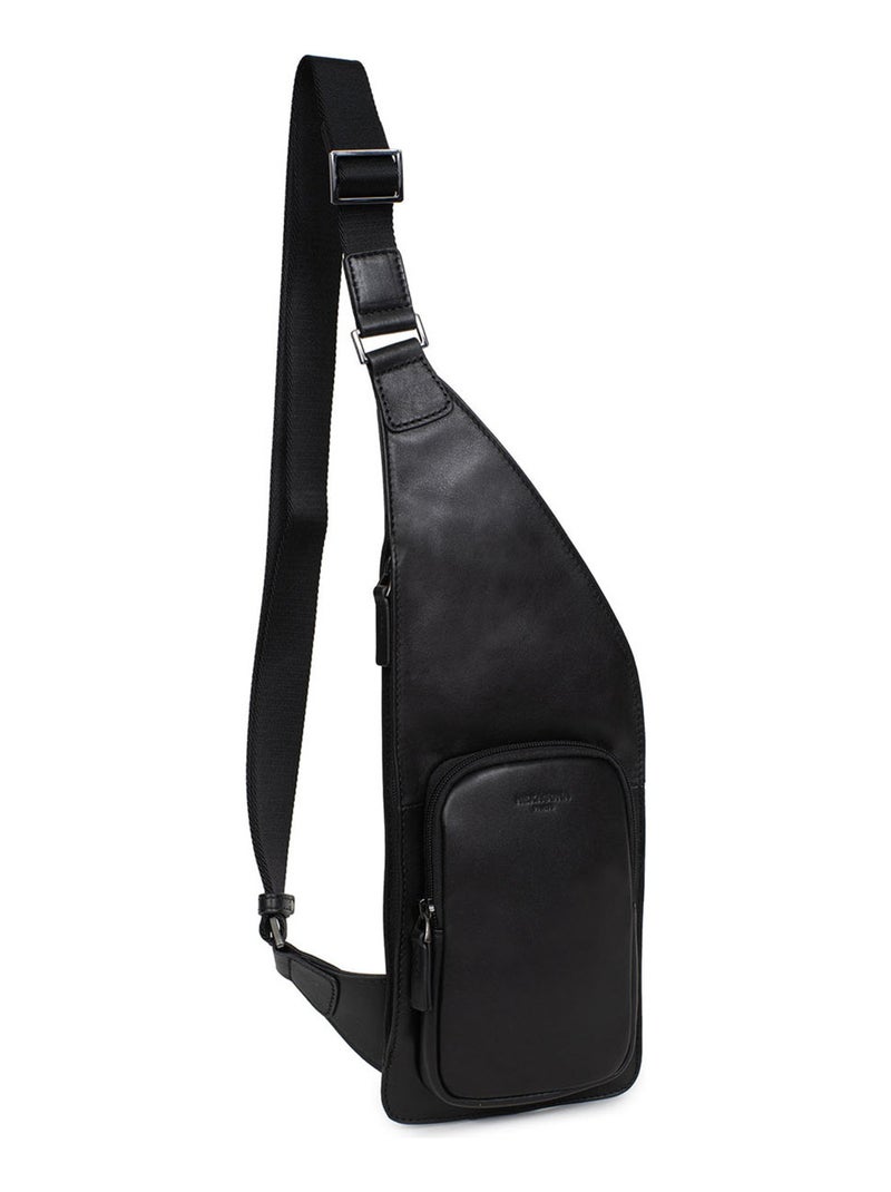Bolsa monobretelle - cuero soft studio hexagona Negro - Kiabi