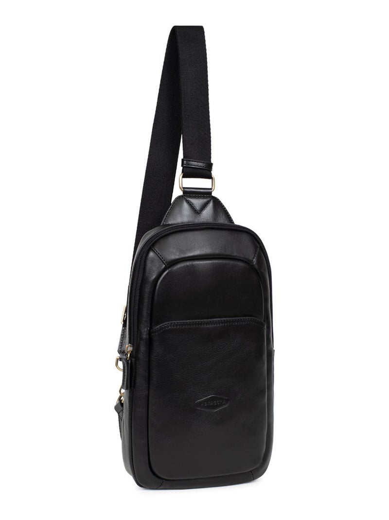 Bolsa monobretelle - cuero stuart hexagona Negro - Kiabi
