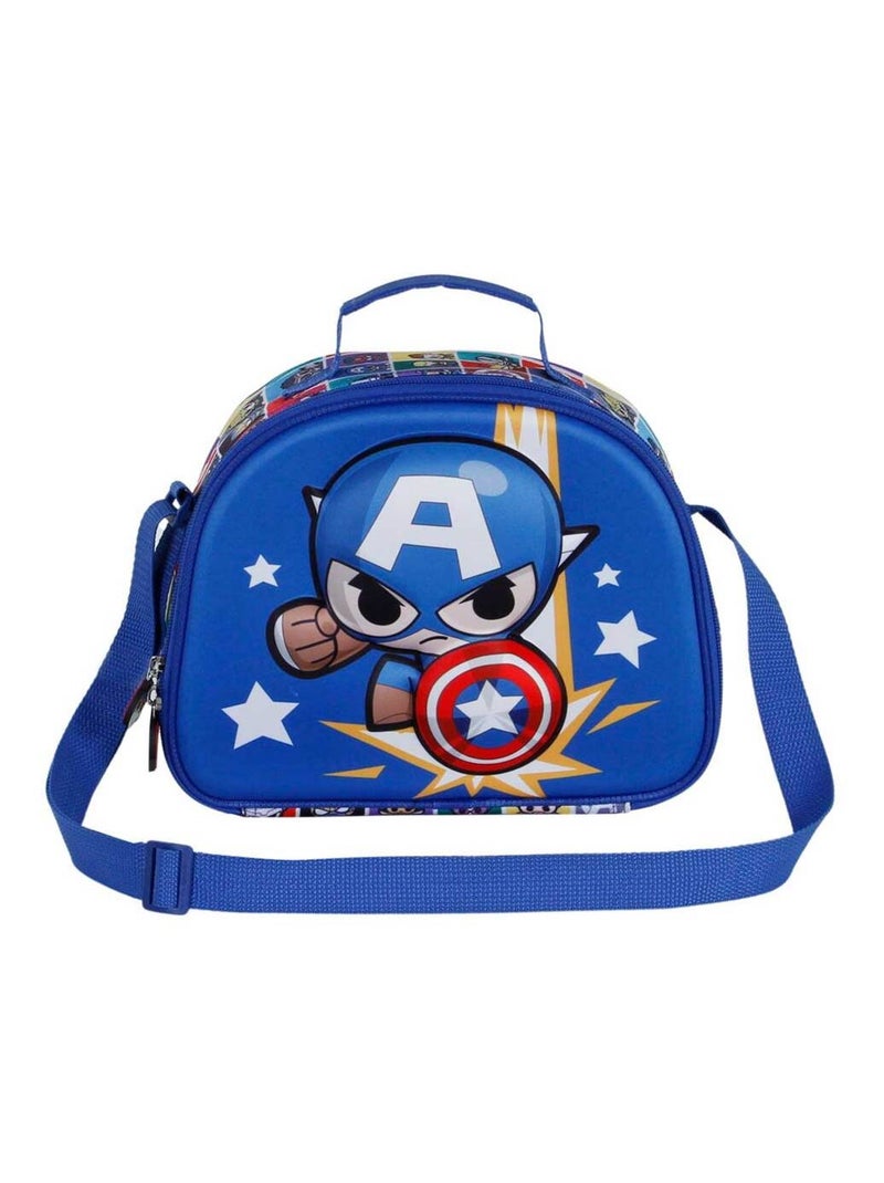 Bolsa para el almuerzo los vengadores – capitán américa punch 3d 25 cm Azul - Kiabi