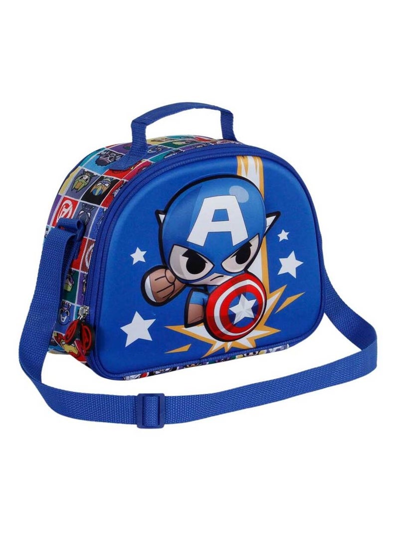 Bolsa para el almuerzo los vengadores – capitán américa punch 3d 25 cm Azul - Kiabi