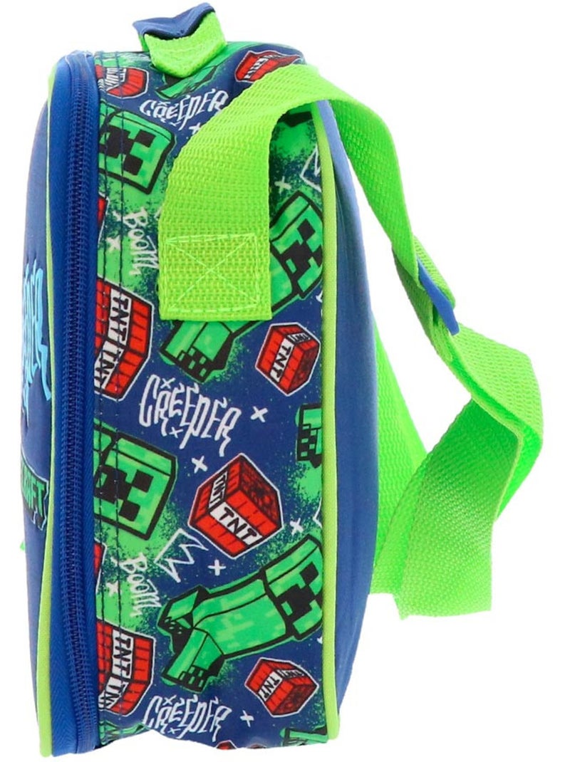 Bolsa para el almuerzo minecraft – creeper boom 27 cm Multicolor - Kiabi