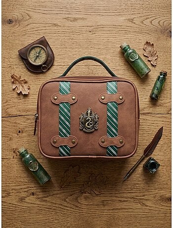 Bolsa portaalimentos efecto baúl vintage isotérmica slytherin harry potter