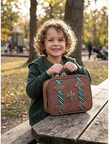 Bolsa portaalimentos efecto baúl vintage isotérmica slytherin harry potter
