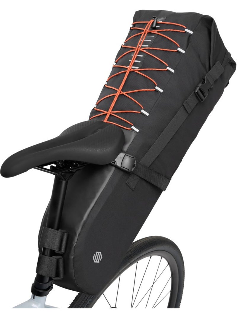 Bolsa sillín bikepacking ciclismo hombre y mujer remote Negro - Kiabi