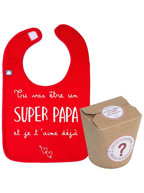 Bolsa sorpresa para anuncio de embarazo - vas a ser un súper papá | BB&CO - Kiabi