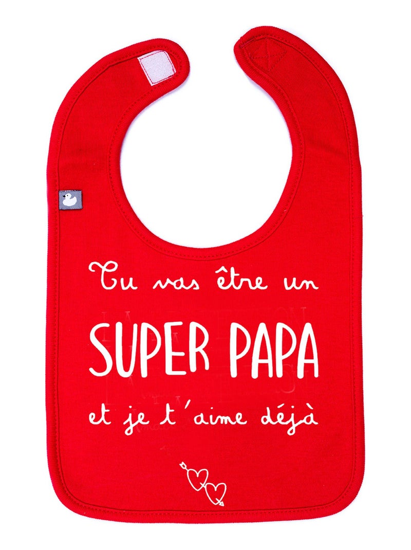 Bolsa sorpresa para anuncio de embarazo - vas a ser un súper papá | BB&CO Rojo - Kiabi