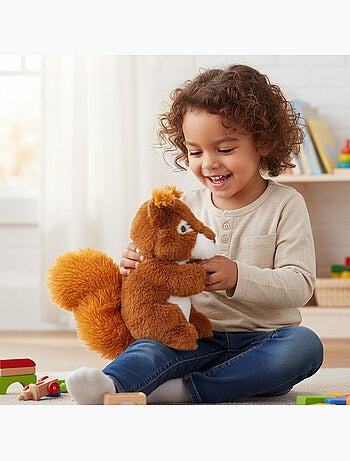 Bolsa térmica de peluche 2 en 1 con forma de ardilla