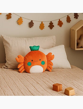Bolsa térmica de peluche 2 en 1 con forma de cangrejo