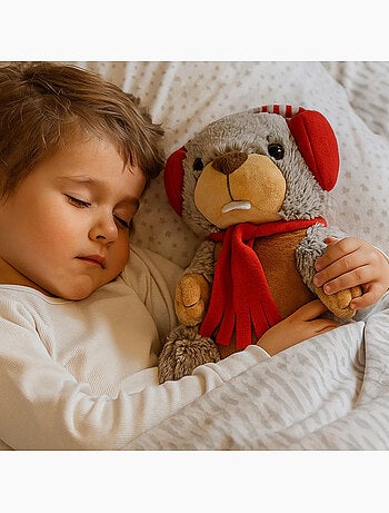 Bolsa térmica de peluche 2 en 1 con forma de marmota