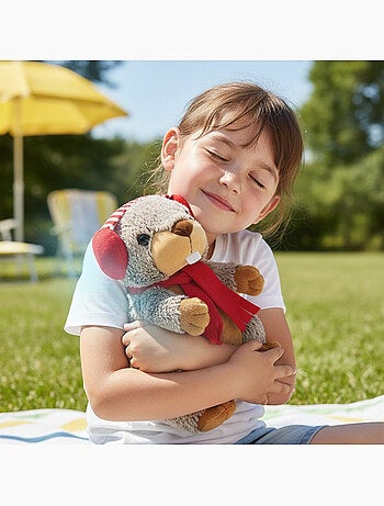 Bolsa térmica de peluche 2 en 1 con forma de marmota
