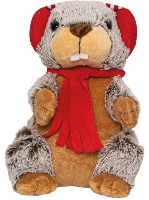 Bolsa térmica de peluche 2 en 1 con forma de marmota - Kiabi