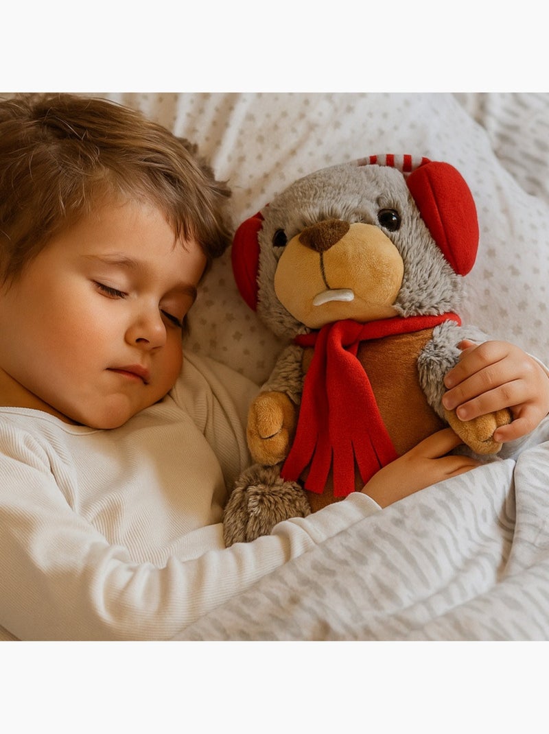 Bolsa térmica de peluche 2 en 1 con forma de marmota Marrón - Kiabi