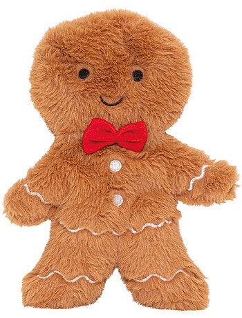 Bolsa térmica de peluche 2 en 1 con forma de muñeco de jengibre