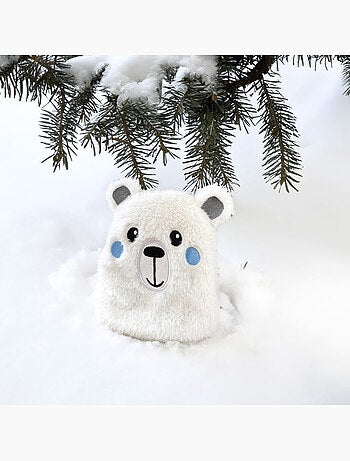 Bolsa térmica de peluche 2 en 1 con forma de oso polar