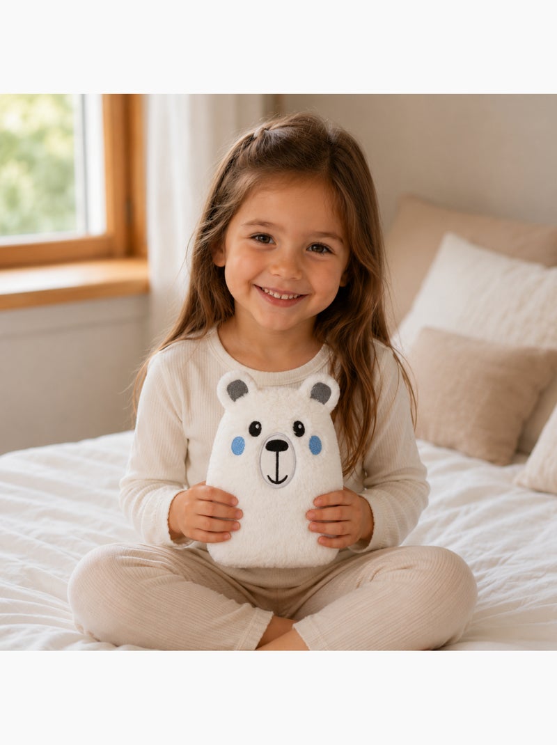 Bolsa térmica de peluche 2 en 1 con forma de oso polar Blanco - Kiabi
