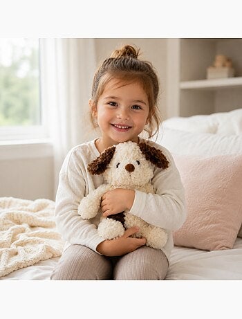 Bolsa térmica de peluche 2 en 1 con forma de perro