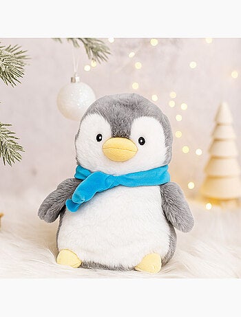 Bolsa térmica de peluche 2 en 1 con forma de pingüino