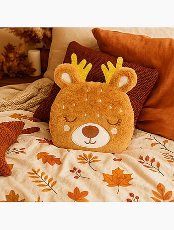 Bolsa térmica de peluche 2 en 1 con forma de reno