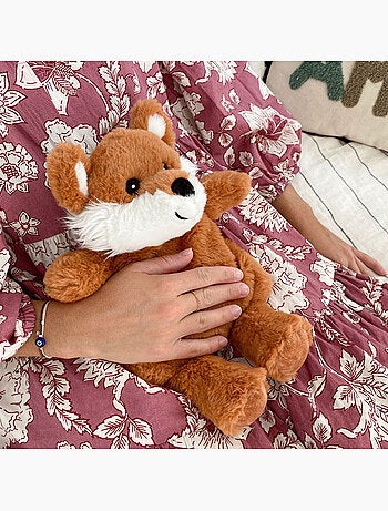 Bolsa térmica de peluche 2 en 1 con forma de zorro