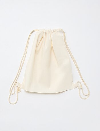 Bolsa tipo saco lisa con cordones