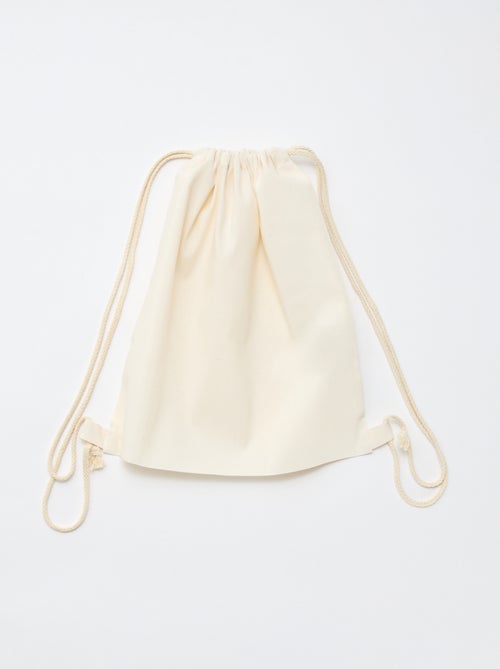 Bolsa tipo saco lisa con cordones - Kiabi Bolsa tipo saco lisa con cordones - Kiabi