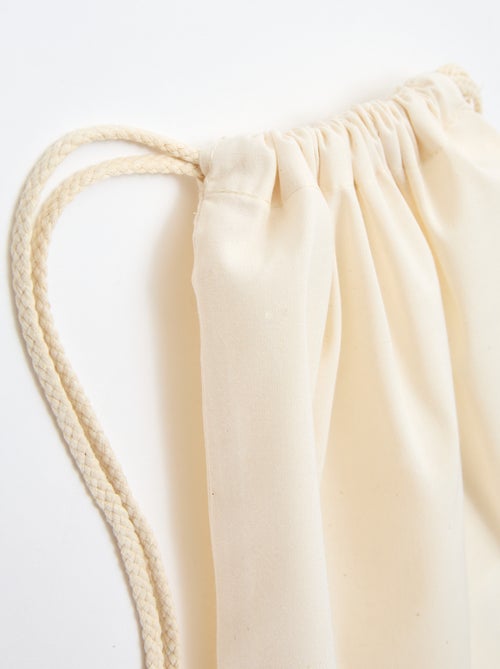 Bolsa tipo saco lisa con cordones - Kiabi Bolsa tipo saco lisa con cordones - Kiabi