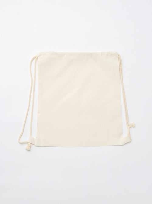 Bolsa tipo saco lisa con cordones - Kiabi Bolsa tipo saco lisa con cordones - Kiabi