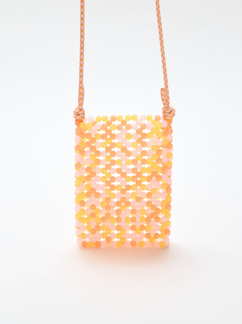 Bolsito de teléfono de perlas Naranja - Kiabi
