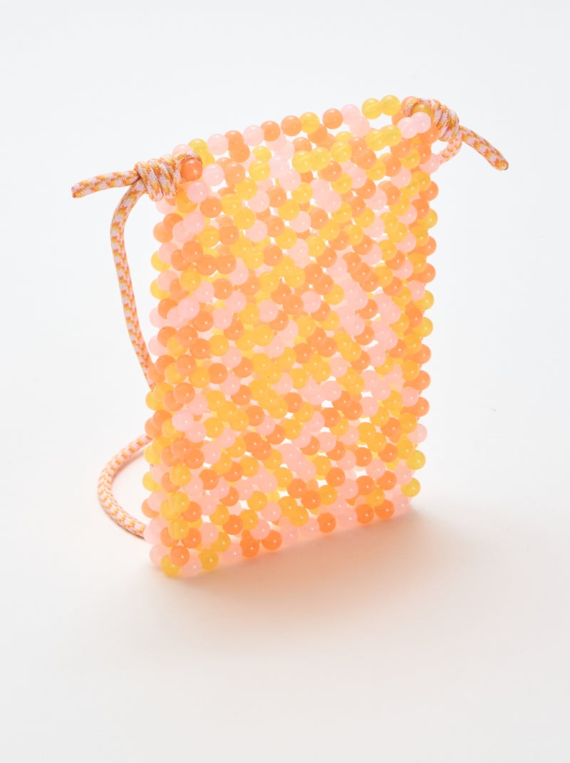 Bolsito de teléfono de perlas Naranja - Kiabi