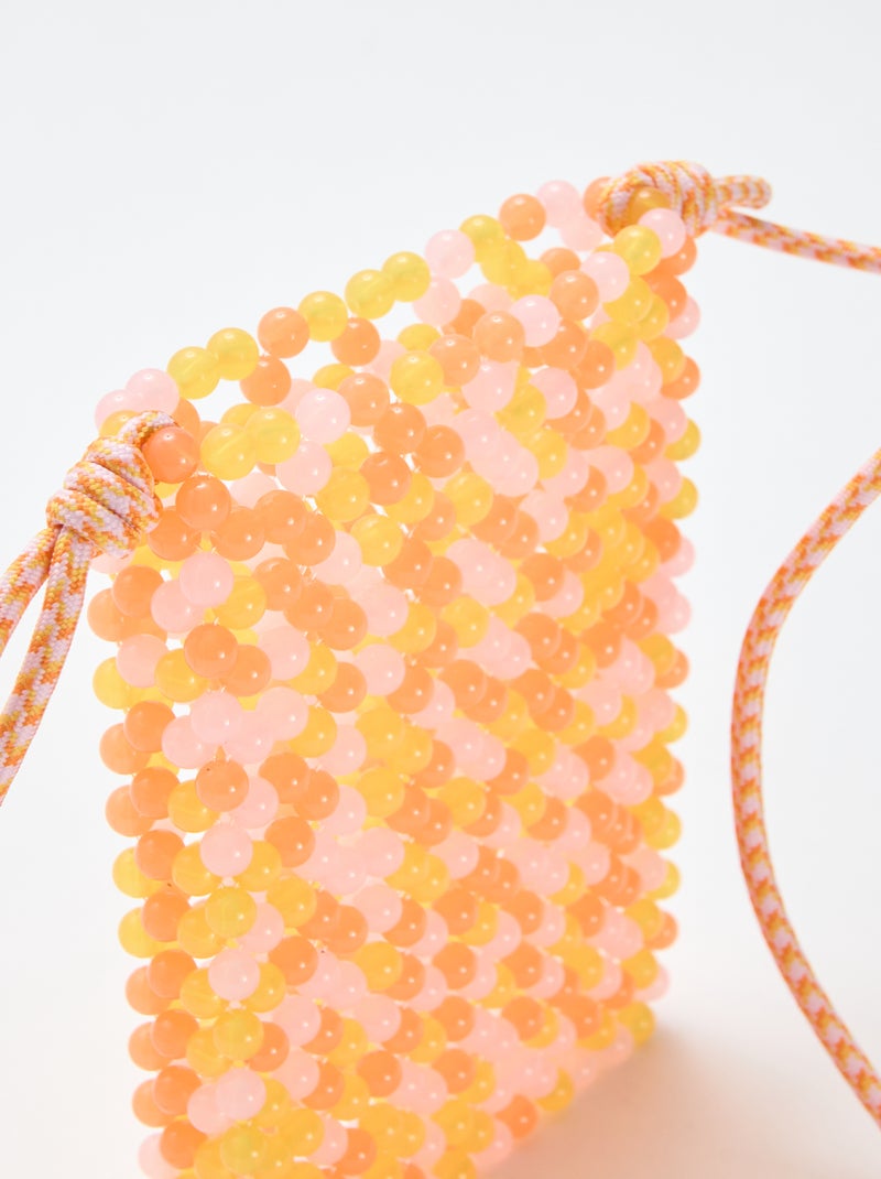 Bolsito de teléfono de perlas Naranja - Kiabi