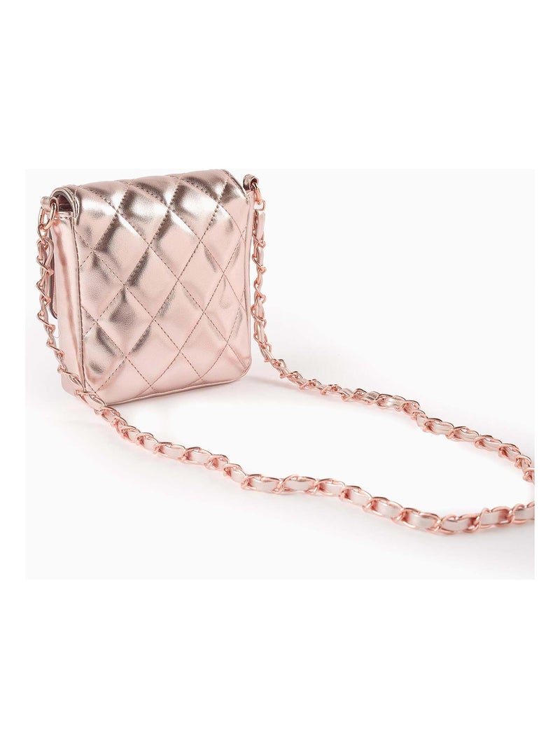 Bolso acolchado brillante Rosa claro - Kiabi