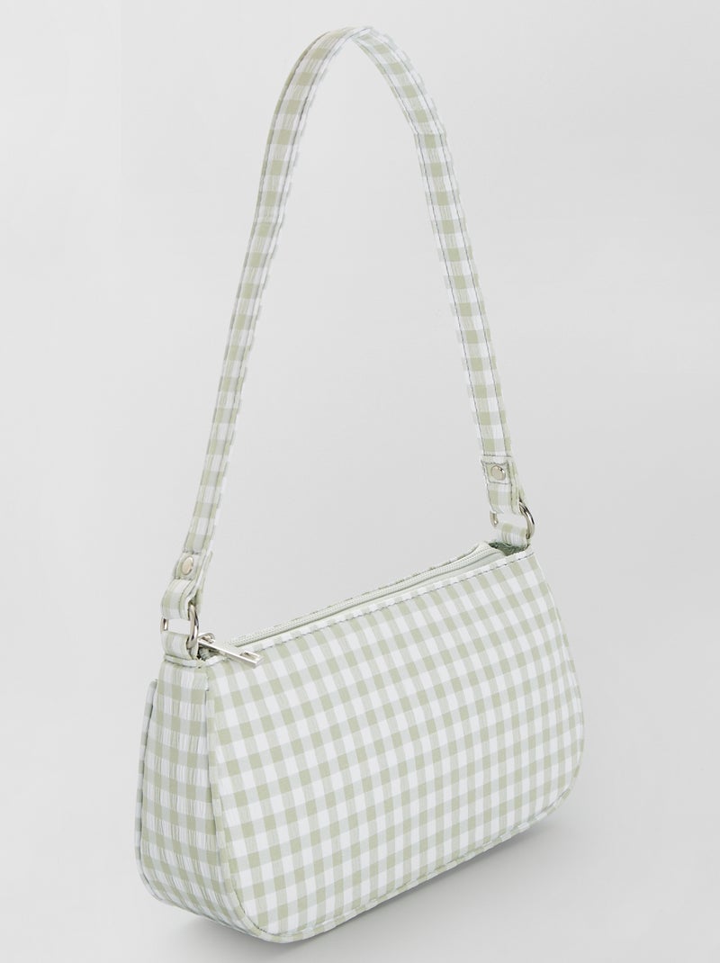 Bolso baguette 'vichy' VERDE - Kiabi