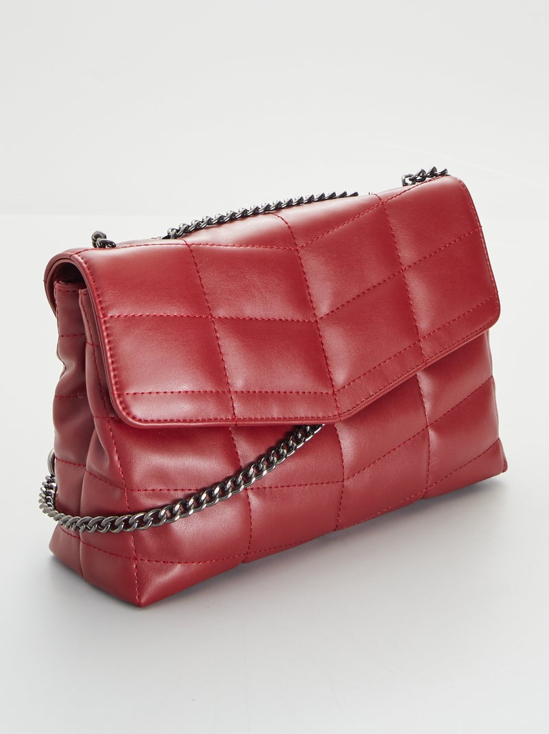 Bolso bandolera acolchado Rojo - Kiabi