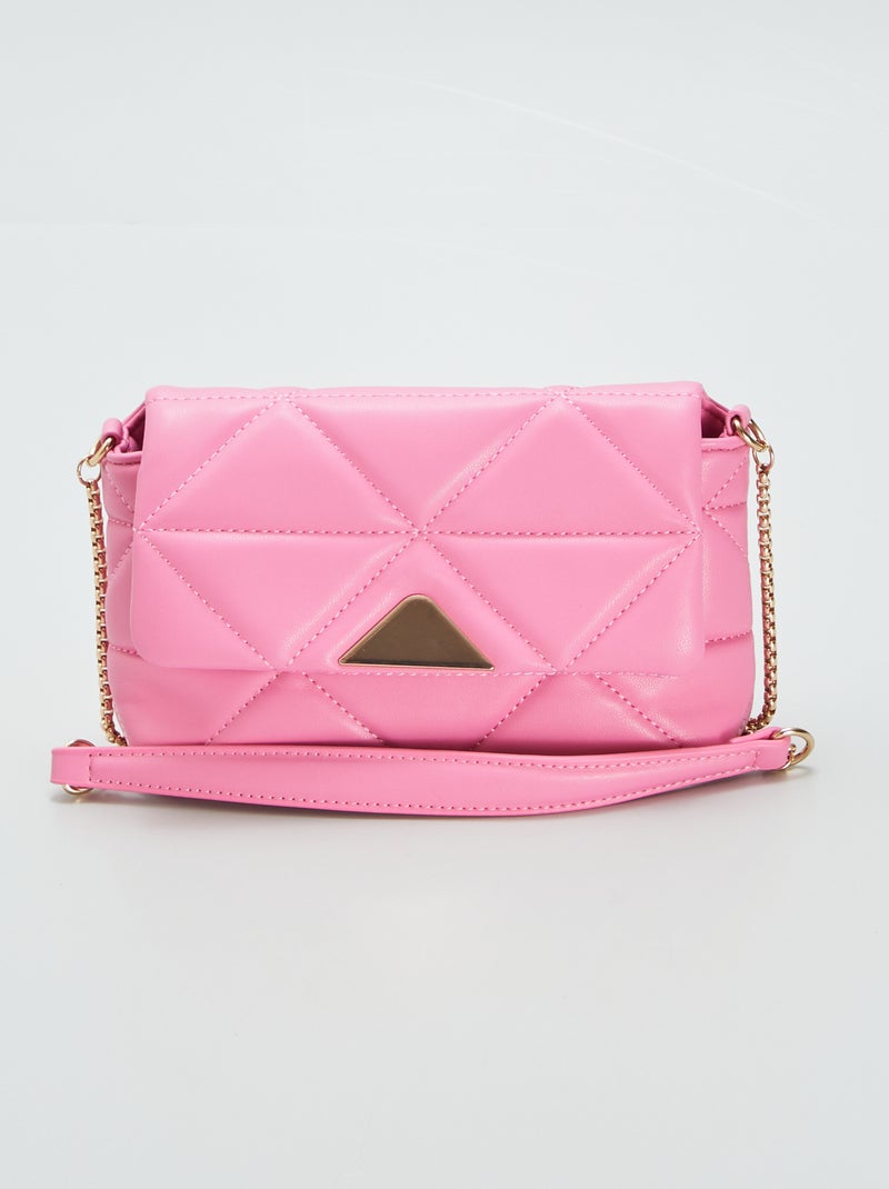 Bolso bandolera acolchado ROSA - Kiabi