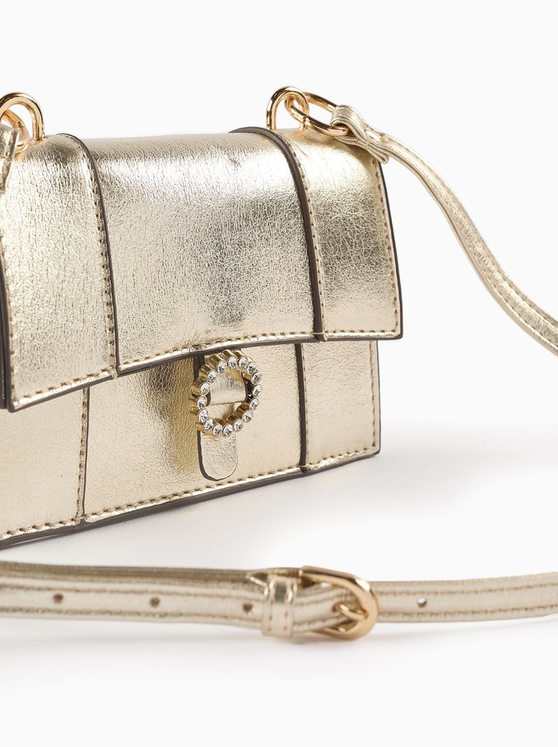 Bolso bandolera con brillantes Dorado/Oro - Kiabi