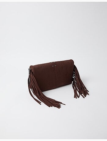 Bolso bandolera con flecos y tachuelas, mo fashion