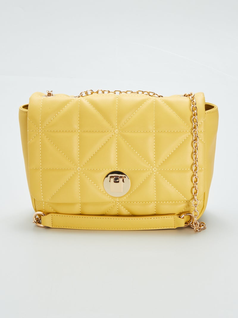 Bolso bandolera de efecto acolchado NARANJA - Kiabi
