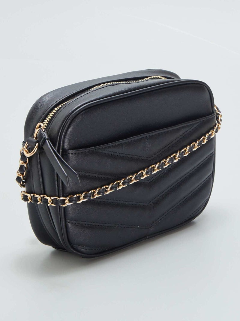 Bolso bandolera de material sintético Negro - Kiabi