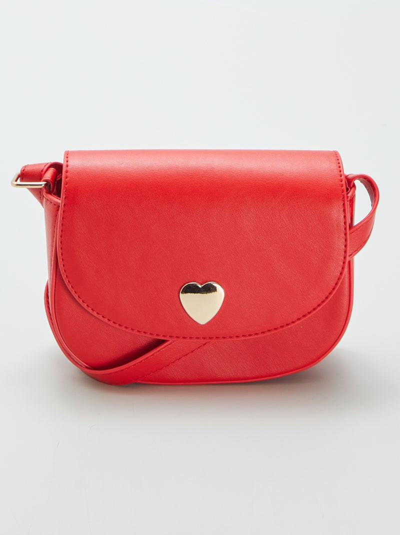 Bolso bandolera de material sintético ROJO - Kiabi