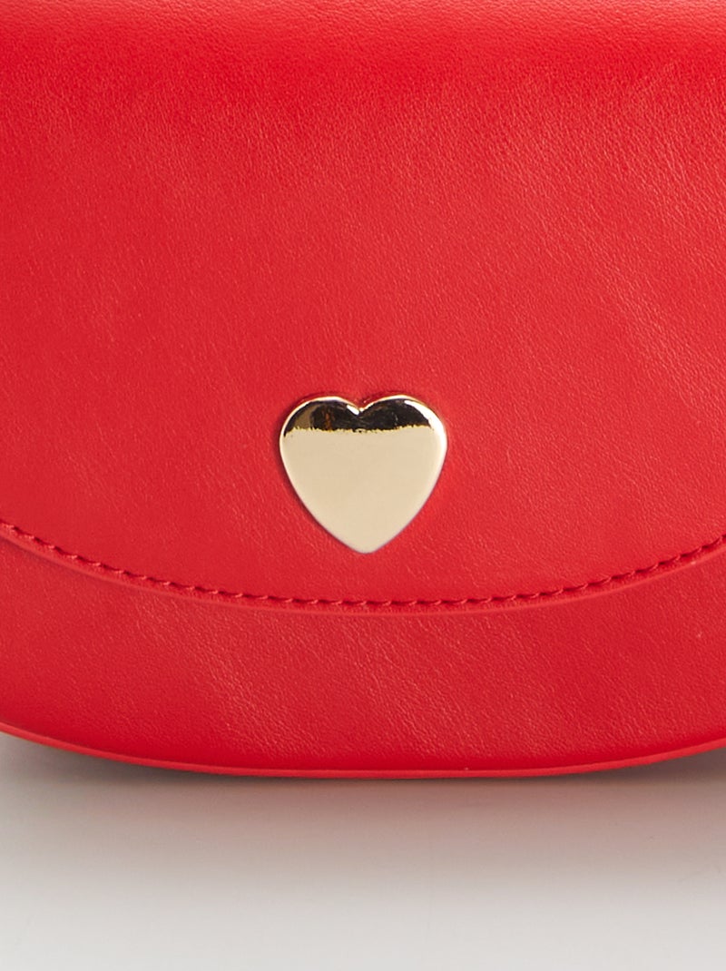 Bolso bandolera de material sintético ROJO - Kiabi