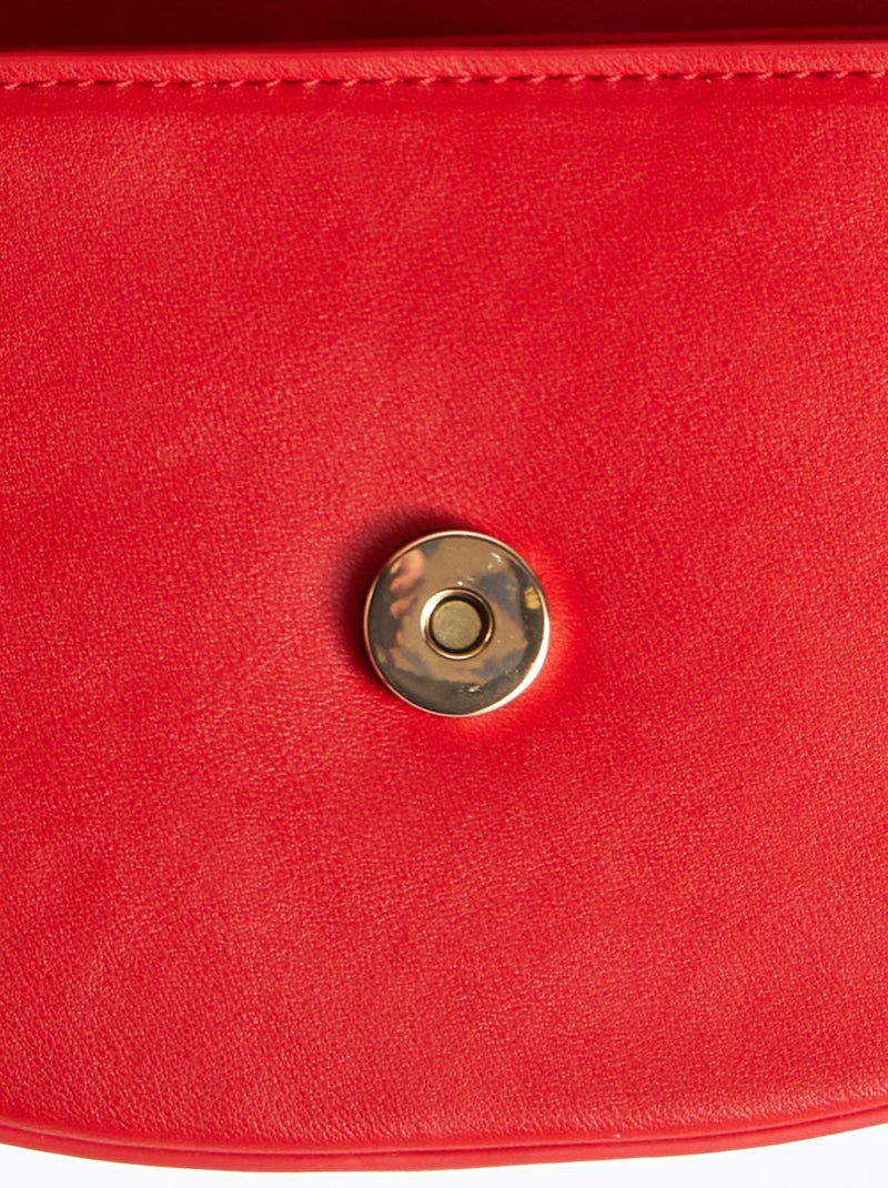 Bolso bandolera de material sintético ROJO - Kiabi