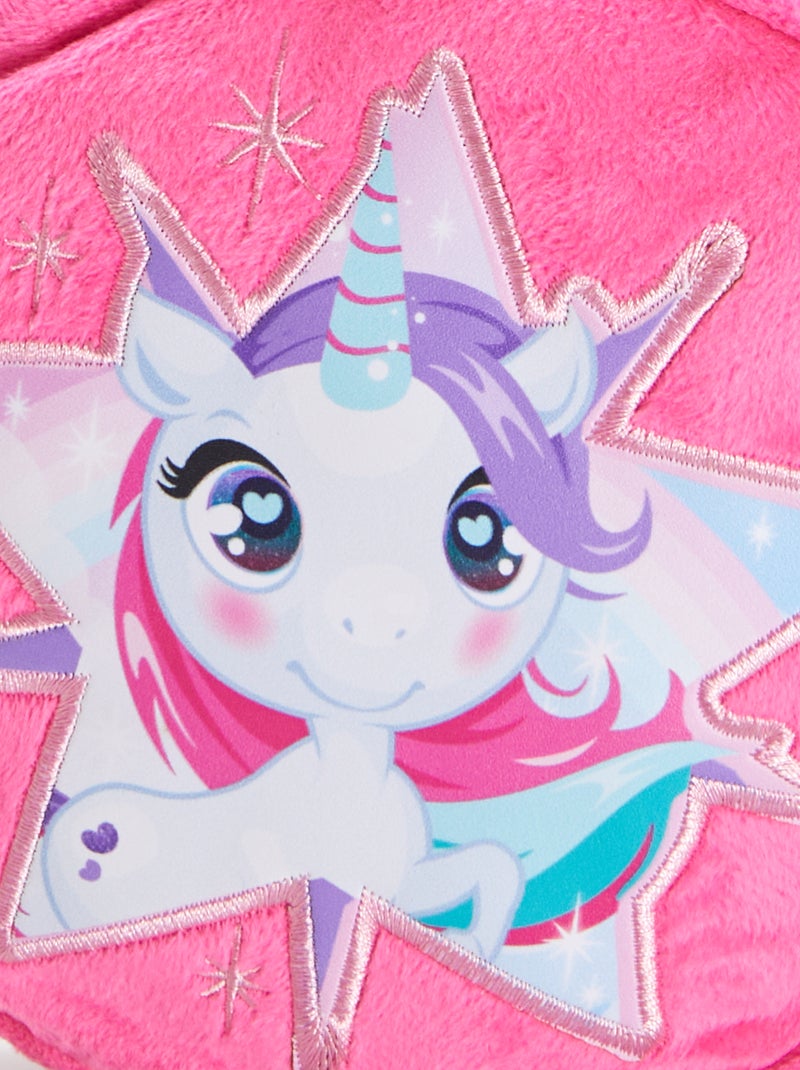 Bolso bandolera de terciopelo 'unicornio' ROSA - Kiabi
