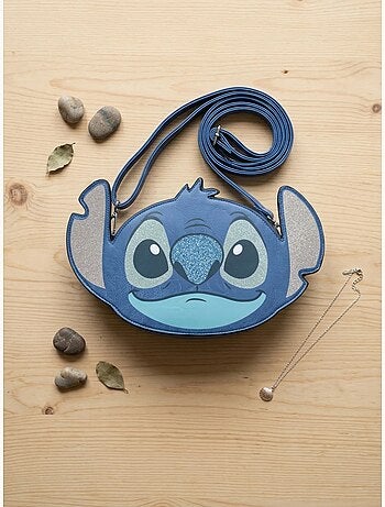 Bolso bandolera efecto 3d en símil piel stitch disney