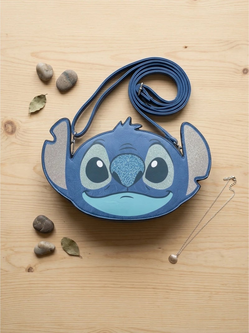 Bolso bandolera efecto 3d en símil piel stitch disney Azul - Kiabi