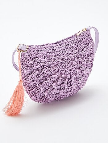 Bolso bandolera efecto mimbre trenzado