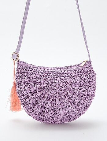 Bolso bandolera efecto mimbre trenzado