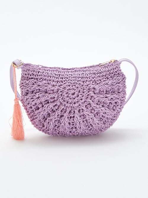 Bolso bandolera efecto mimbre trenzado - Kiabi