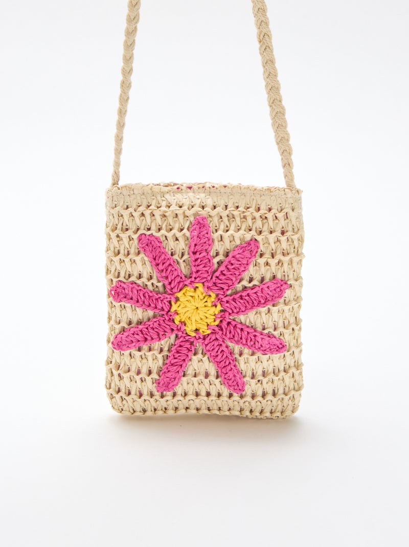 Bolso bandolera trenzado Rosa - Kiabi